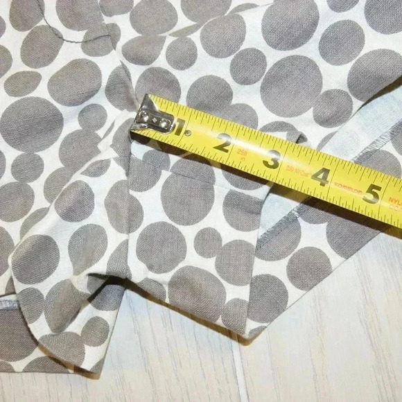 J. Crew Womens Jubilee Shorts Gray Ivory Deco Dots Polka Dot Cotton Twill Size 2 - Picture 8 of 9